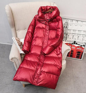 90% White Duck Down Jacket 2019 Women Winter Jacket Long Thick Coat For Women Hooded Down Parka Warm Female Clothes Waterproof