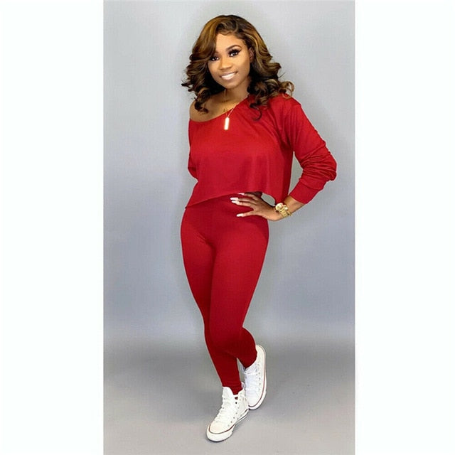 Women Sets Women Red Black Yellow 2 pcs Sweatsuit Cotton Summer Pullover Suits Women outfit Two Piece Tracksuits