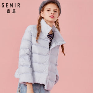 SEMIR Plus Size 2XL 3XL Thicken Winter Jacket Women 2019 Ultra Light Down Coat Padded Jackets Black Casual Clothes For Woman
