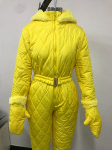 Women Winter Thick Warm Snowsuit Sports Pants Ski Suit Waterproof Windproof Jumpsuit Skiing Snow Costumes Outdoor Wear