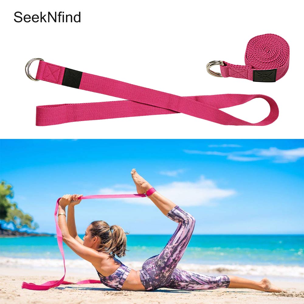 Adjustable Yoga Stretch Strap D-Ring Belt Fitness