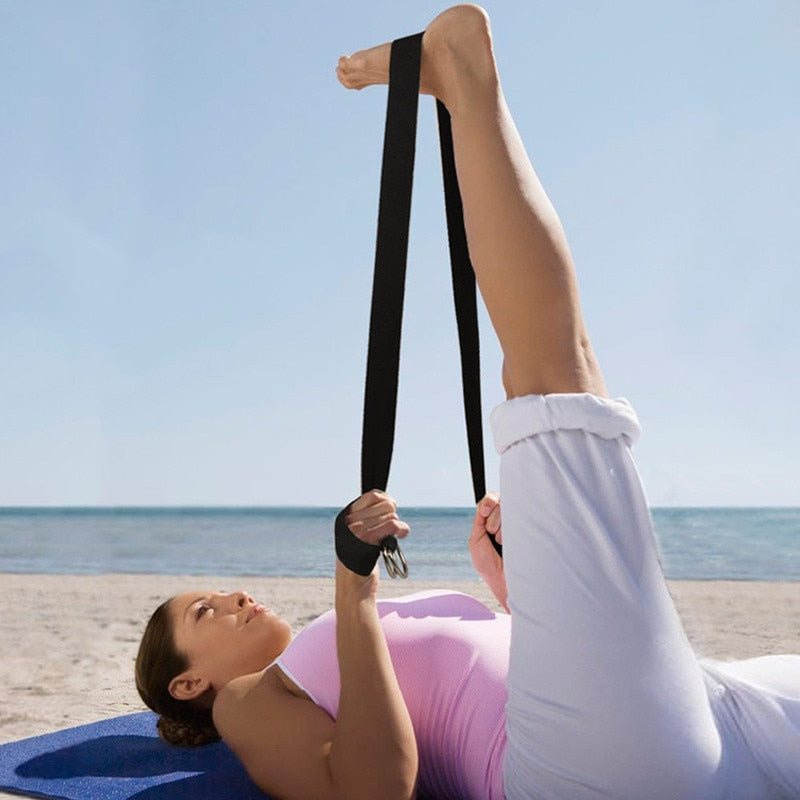 183CM Sport Yoga Stretch Strap D-Ring Belt Gym
