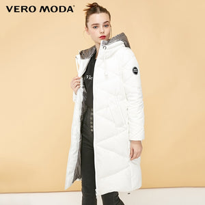 Vero Moda new hooded detachable sleeve drawstring long down jacket | 318412525